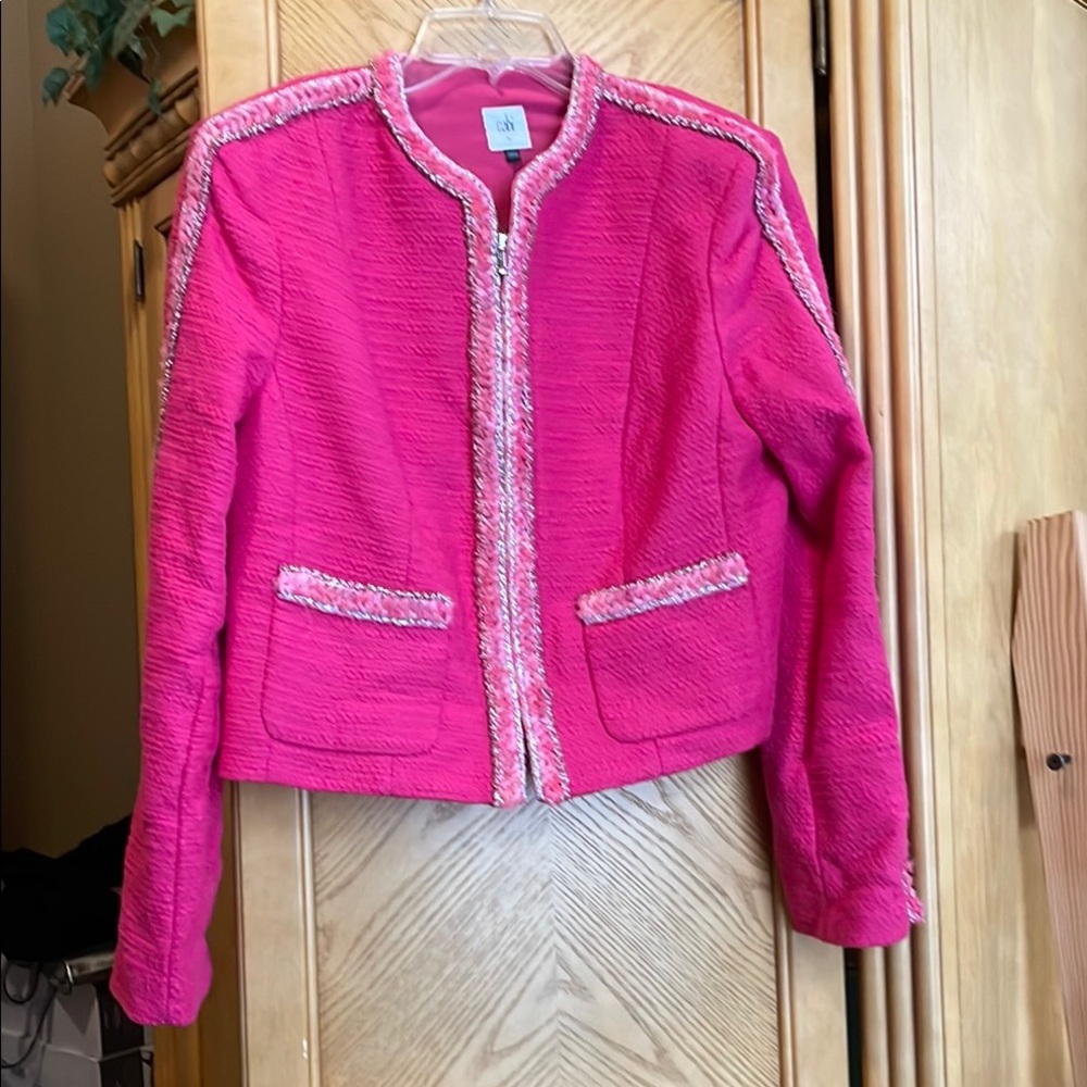 CAbi Pink Tweed Ballroom Jacket - Picture 2 of 10